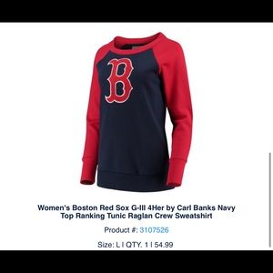 Women's Boston Red Sox Navy Crew Sweatshirt